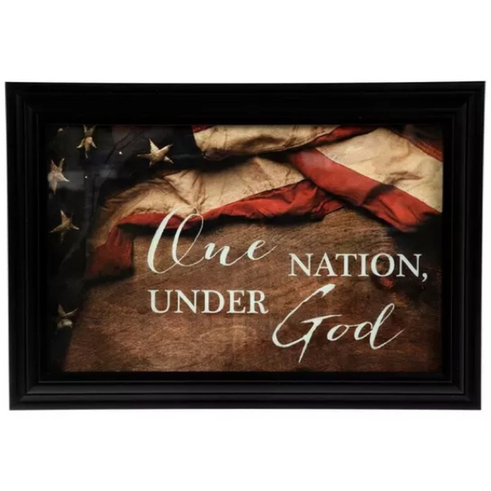 One Nation Under God Framed Wall Decor